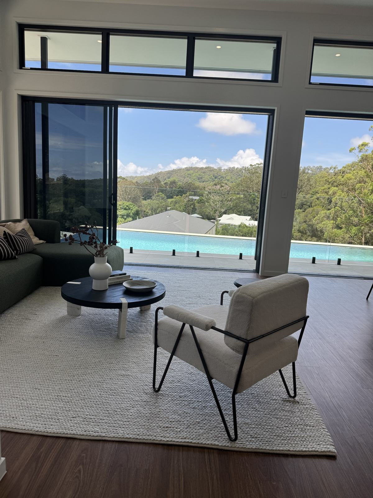 Lounge with pool view